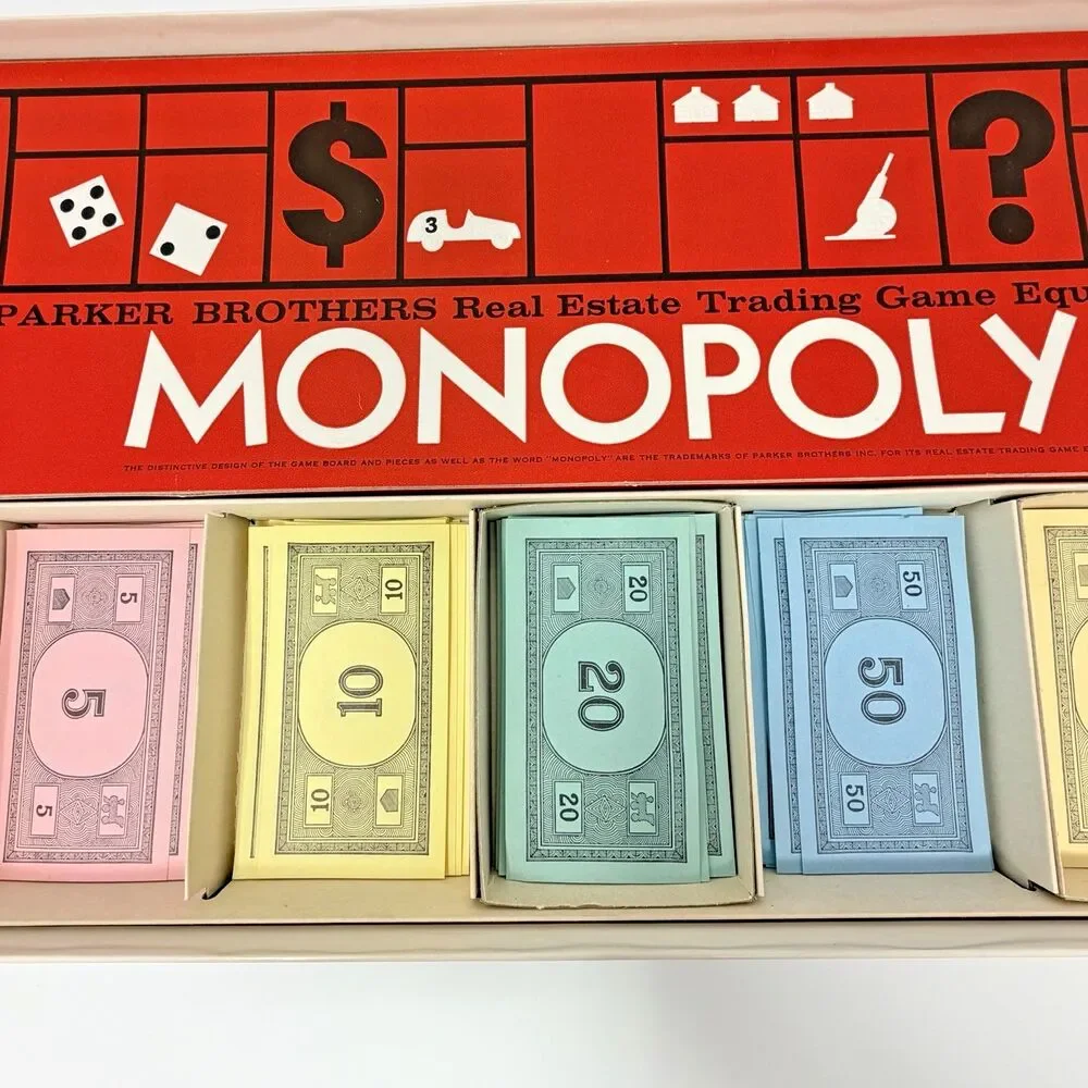 Parker Brothers Monopoly 1961 Vintage Board Game Complete Set Original Pieces